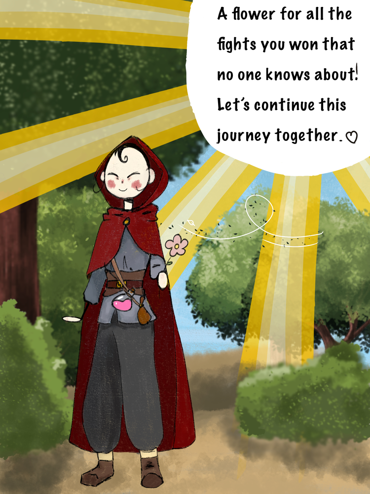 Sarah Eid Creative Corner, A flower for all the fights you won that no one knows about!