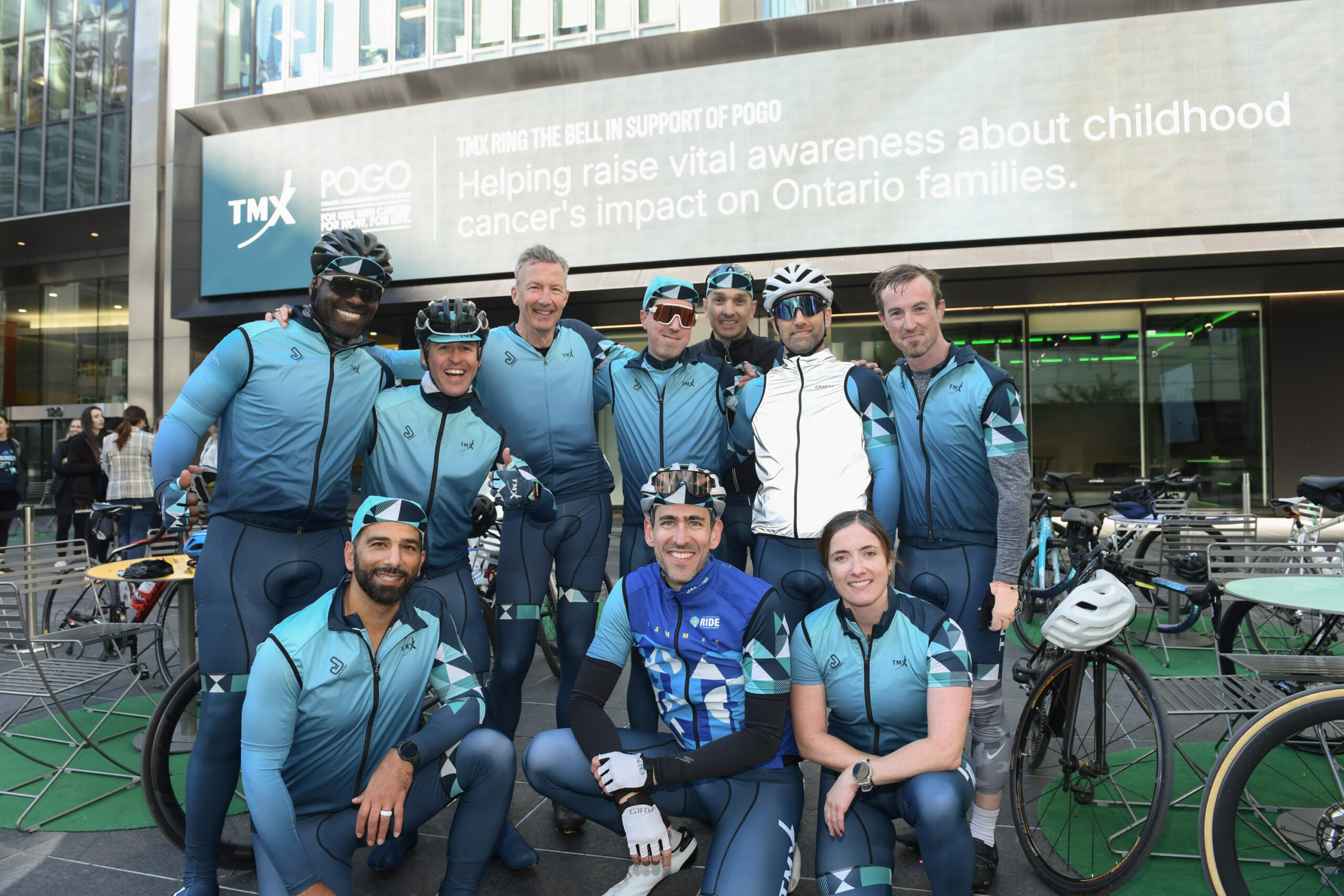 Charity group bike ride